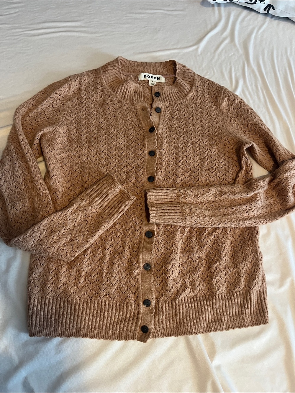 Boden Diane Pointelle Cardigan, XS